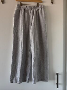 Good American Grey Wide Leg Sweat Pants Heavyweight